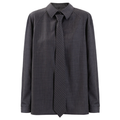 Wool Blend Striped Shirt With Detachable Tie