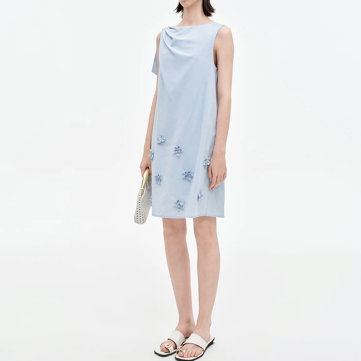 Lyocell Cotton Blend A-Line Sleeveless Dress