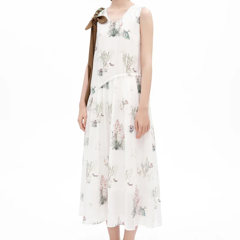 All Over Print Relaxed Midi Dress