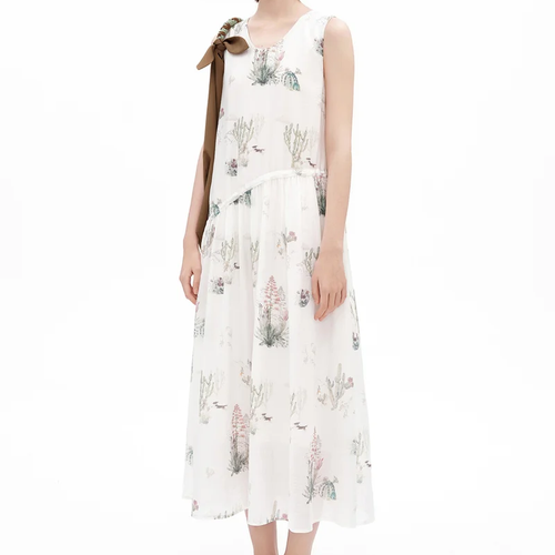 All Over Print Relaxed Midi Dress