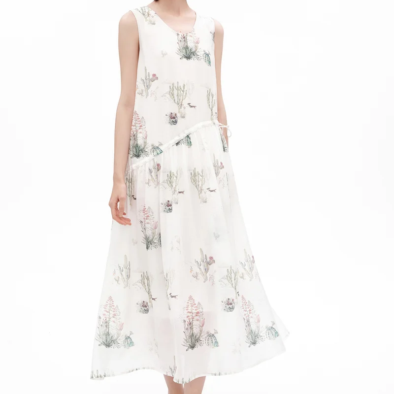 All Over Print Relaxed Midi Dress