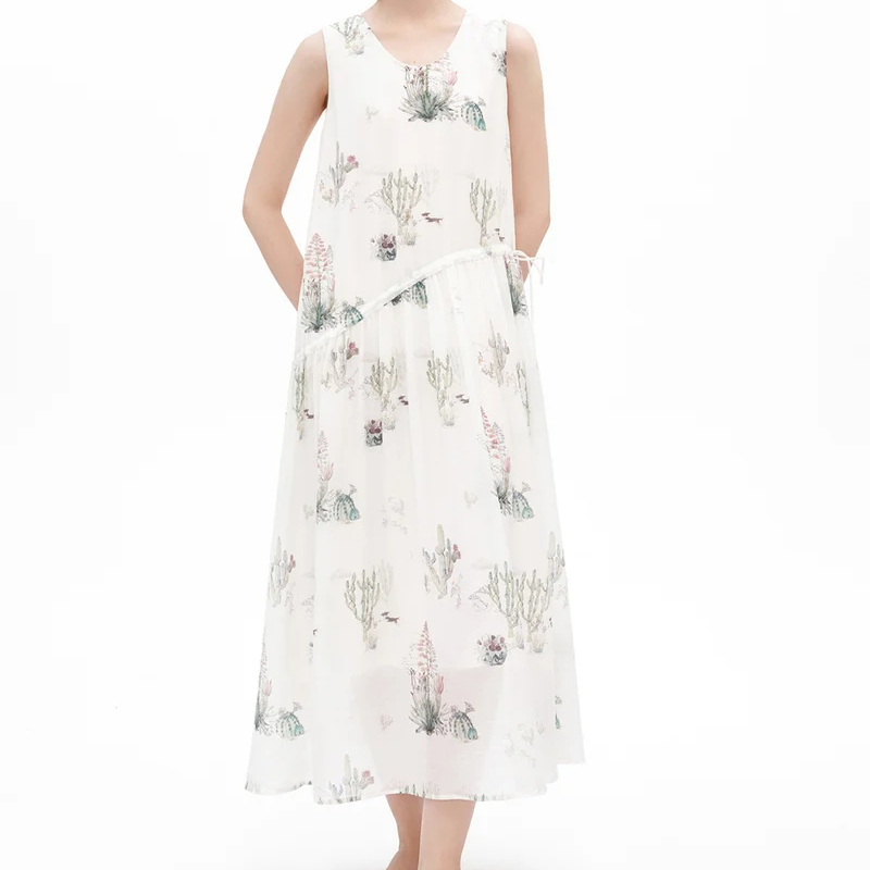 All Over Print Relaxed Midi Dress