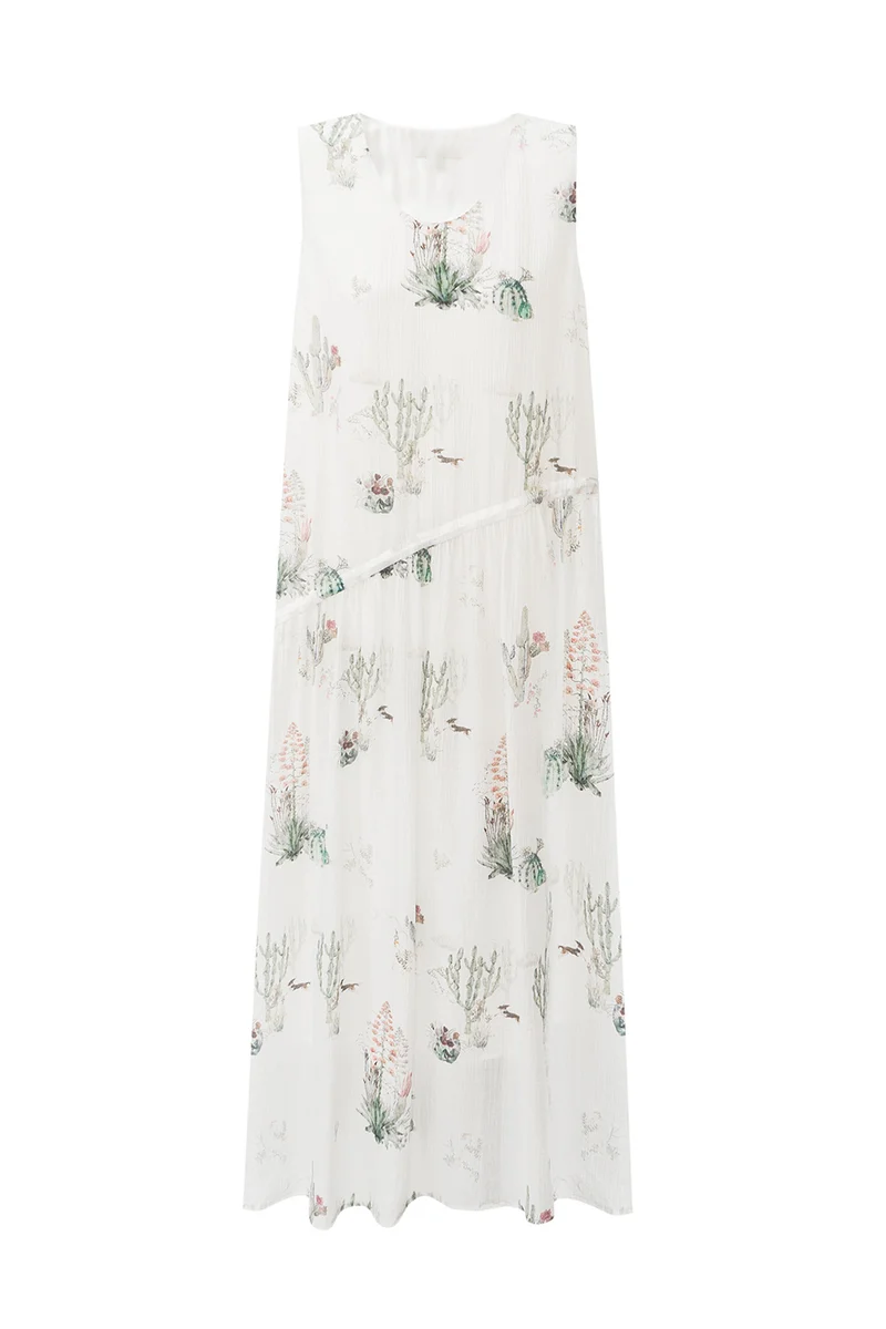 All Over Print Relaxed Midi Dress