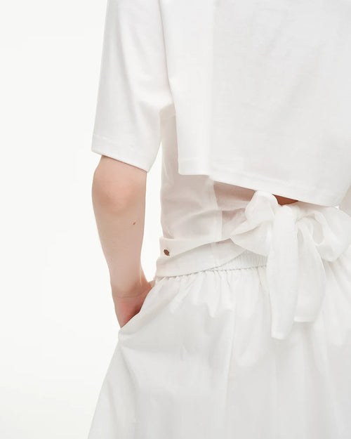 Cotton Petal Cut A-Line Short Sleeve Top